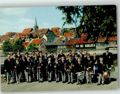 Marktzeuln Jugend-Blas-Kapelle des Musikvereines 1969 vor der Altstadt Fotograf Kleylein