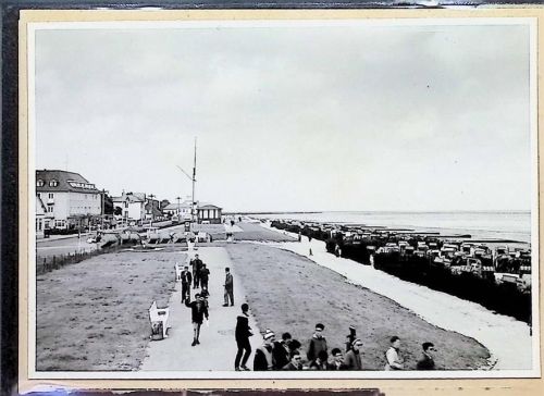 Duhnen Foto montiert auf Karton Promenade und Strand Fotograf Otto Schulze