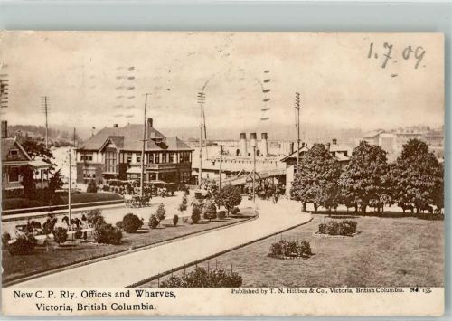 Victoria 1909 C.P.R. Offices and Wharves Hafen