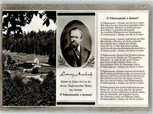 Kapfenhardt Gasthaus Portrait Ludwig Auerbach Gedicht O Schwarzwald