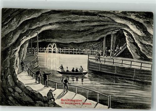 Berchtesgaden 1903 Salzsee im Salzbergwerk Verlag Stengel & Co. 20604