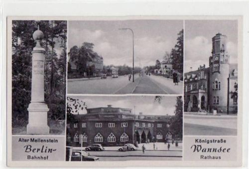 Berlin Zehlendorf, Wannsee mit 4 Abbildungen ungelaufen Gute Erhaltung.