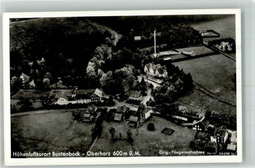 Buntenbock 1938 Fliegeraufnahme des Ortes mit Hildesheimer Haus