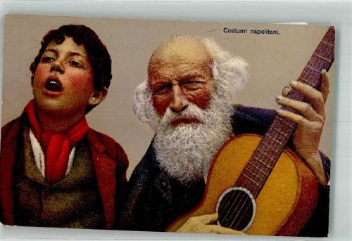 1922 Tracht napolitani Gitarre Editon Guggenheim u. Co. 13650