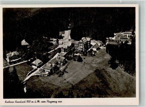 Hundseck 1938 Fliegeraufnahme vom Kurhaus Hundseck