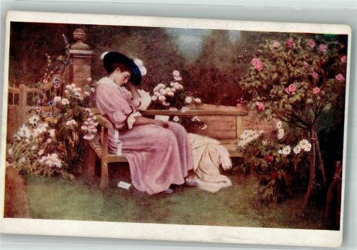 1919 sign. Owen Sein letzter Brief Poesie / Liebe Mode Blumen
