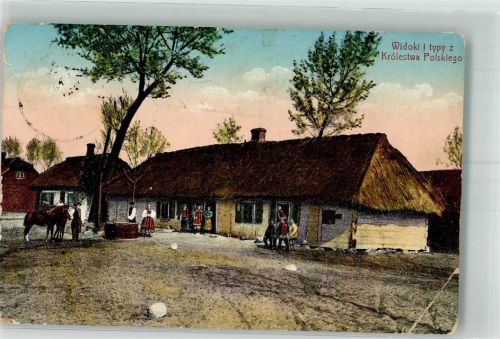 1915 polnisches Bauernhaus Tracht Feldpost WK I Nr. 116