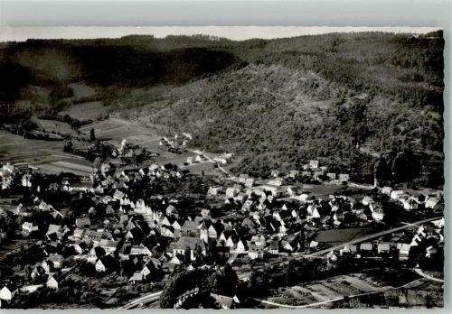 Rudersberg Fliegeraufnahme des Ortes mit Johanneskirche