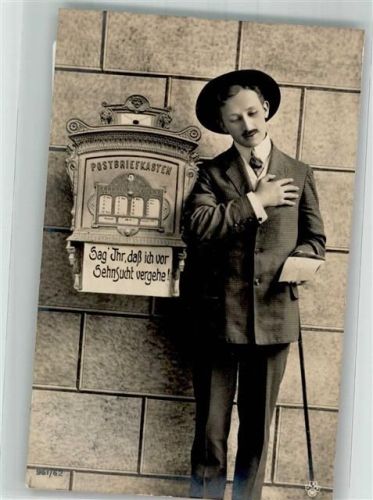 1910 Junger liebeskranker Mann verschickt Liebsbrief Rotophot 961/62