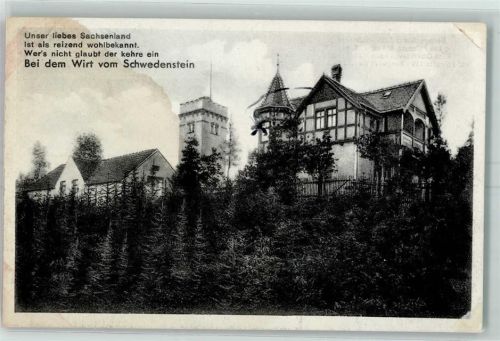 Pulsnitz Berggasthaus Schwedenstein Gedicht Turm
