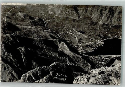 Kotor 1939 Ort lt. Stempel Straße Serpentinen