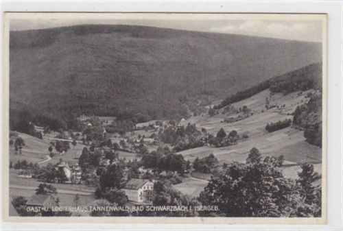 Bad Schwarzbach Bad Schwarzbach - Czerniawa-Zdrój / Kreis Lauban - Luban im Isergebirge mit Gast- und Logierhaus Tannenwald. Bes. W. Ehrenberg gelaufen. Gute Erhaltung.