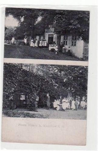 neuen Mühle bei Koterow i. M. Postalisch gelaufen mit Poststempel 18.6.1920. Leicht stockfleckig Rückseite kleiner Knick unten rechts. Marke entfernt.
