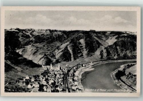 Karden 1943 Fliegeraufnahme des Ortes mit Stiftskirche St. Castor