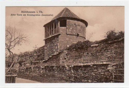 Mühlhausen Mühlhausen mit altem Turm am Kreutzgraben ungelaufen Top Erhaltung.