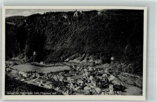 Honau 1941 Fliegeraufnahme des Ortes mit Schloss Lichtenstein