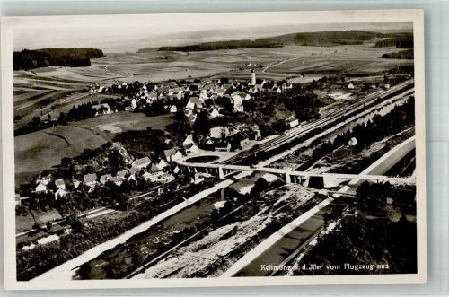 Kellmünz Fliegeraufnahme Kirche Brücke