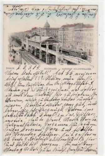 Schöneberg Hochbahn - Bahnhof Bülowstrasse gelaufen von 1904. Leicht stockfleckig, sonst gut erhalten