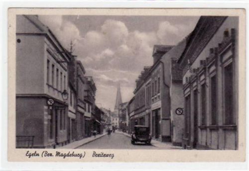 Egeln mit Breiteweg gelaufen von 1951 kleiner Knick unten links, leicht stockfleckig, sonst gut erhalten.