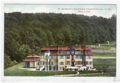 Friedrichsbrunn Friedrichsbrunn i. Harz mit Dr. Strokorb´s Sanatorium gelaufen von 1917. Gute Erhaltung.