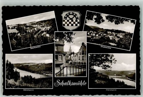 Schalksmühle Panorama des Ortes mit Erlöserkirche Ortsmitte Glörtalsperre Verlag Kettling & Krüger