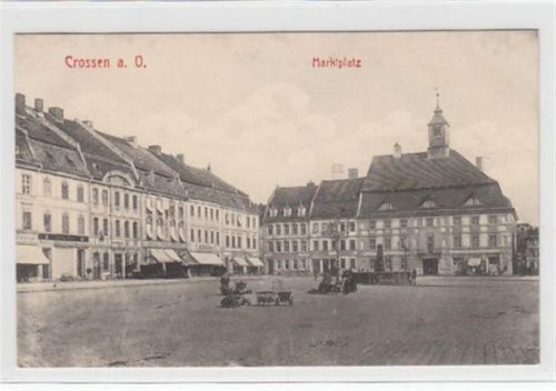 Marktplatz in Crossen a. O. / Krosno Odrzanskie ungelaufen Gute Erhaltung.