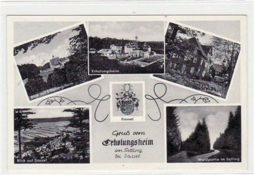 Dassel Erholungsheim im Solling bei Dassel mit Landhaus gelaufen, 1956. Gute Erhaltung.