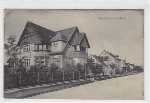 Straßenansicht von Kohlfurt - Wegliniec / Kreis Görlitz - Zgorzelec gelaufen. Marke entfernt. leichte Eckabschürfungen und Rändern. Vorder- und Rückseite leicht fleckig, sonst gut erhalten