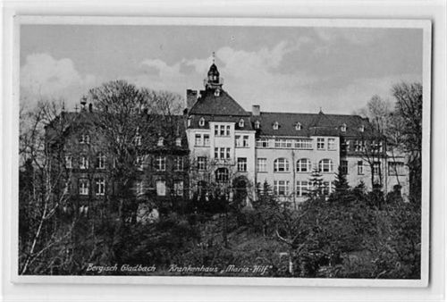 Bergisch Gladbach. Krankenhaus Maria-Hilf. Feldpost Ecken mit Albumabdrücken, sonst gut erhalten