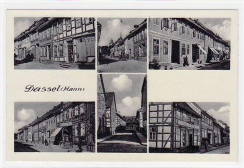 Dassel ( Hann ). Häuserreihen Straßenansicht ungelaufen Top Erhaltung.