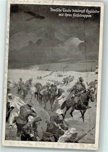 Deutsche Taube bekämpft Engländer - Gefechte WK I Luftflottenverein 1914 Künstlerkarte