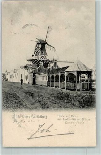 Düsseldorf 1902 Holländische Mühle AK