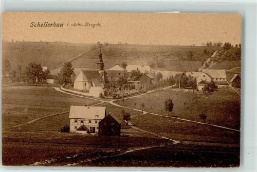 01773 O8242 Schellerhau - Kirche Friedhof