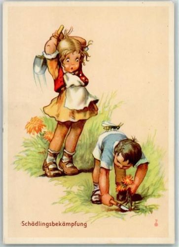 1942 Kinder Schädlingsbekämpfung AK