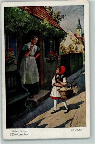 1929 Märchen Serie Nr. 1 Rotkäppchen l AK