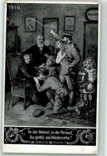 1914 In der Heimat gibts ein Wiedersehen AK