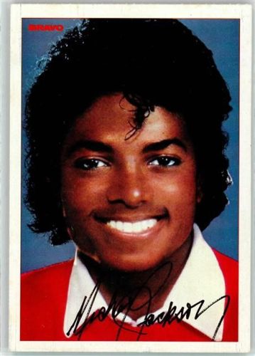 Michael Jackson Bravo Autogrammkarte