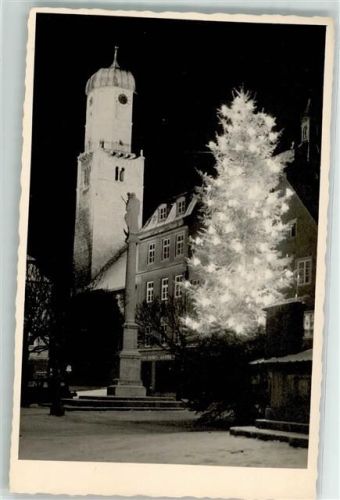 82362 W8120 Weilheim i. OB - Mariensäule Weihnachtsbaum Kirchturm