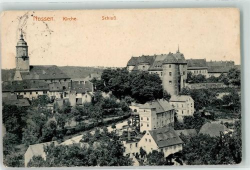 01683 O8255 Nossen 1913 - Kirche Schloss
