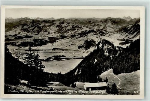 Grüntenhaus Grünten 1741 m Burgbergerhörnle Allgäuer Hochgebirge Posthilfstelle Grüntenhaus Burgberg
