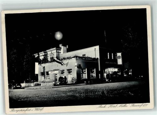 Burgsteinfurt Park Hotel Möller bei Nacht Oldtimer WKII