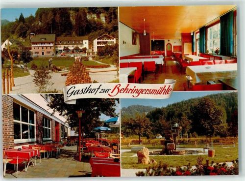 Behringersmühle Gasthaus-Pension Zur Behringersmühle Gastraum Terrasse Garten