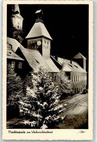 95615 W8590 Marktredwitz Foto AK Weihnachten Nacht