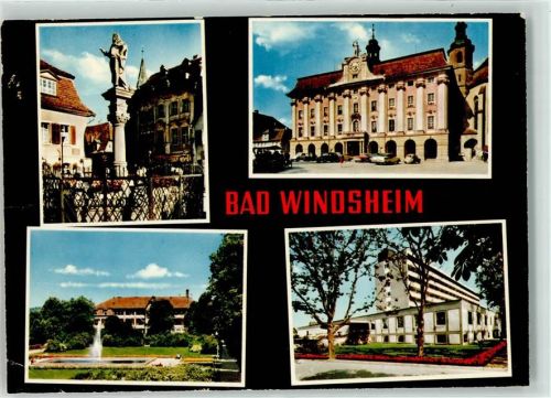 Bad Windsheim Säule Kirche Autos Springbrunnen