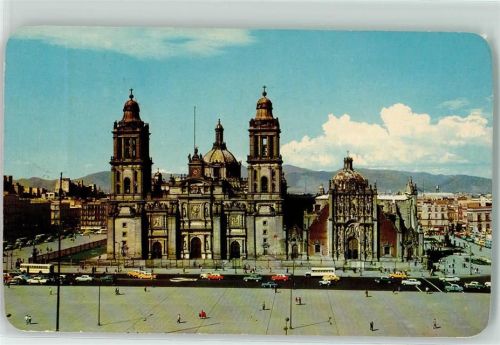 Mexiko City Catedral y el Sagrario Metropolitano Omnibus Oldtimer