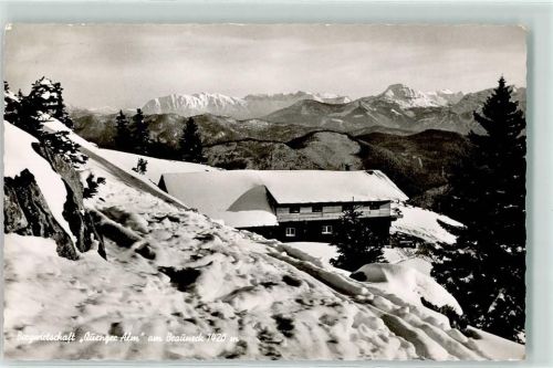 Quengeralm Brauneck Winter Hüttenstempel