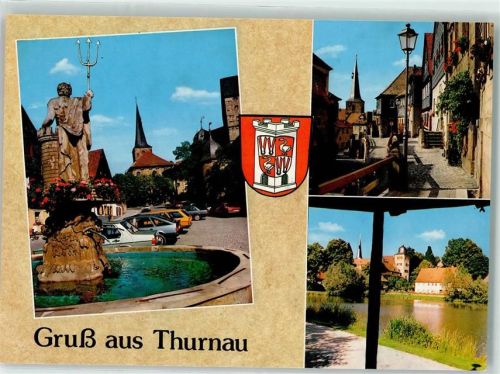Thurnau Töpferstädchen Brunnen Auto Wappen
