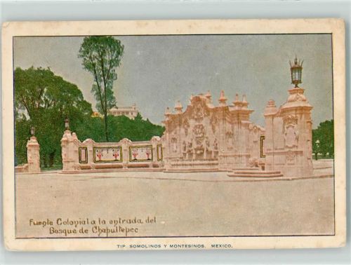 Mexiko City Fuente Colonial a la entrada del Bosque de Chapultepec