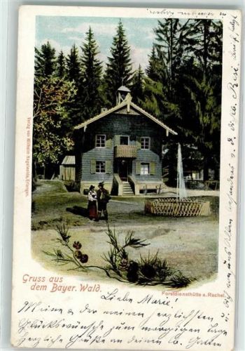 Rachel 1904 Forstdiensthütte Gruss Springbrunnen Tracht