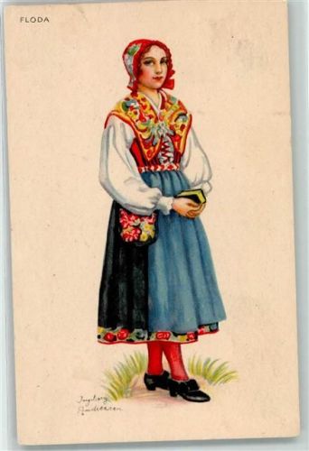 Floda Frau Tracht sign.